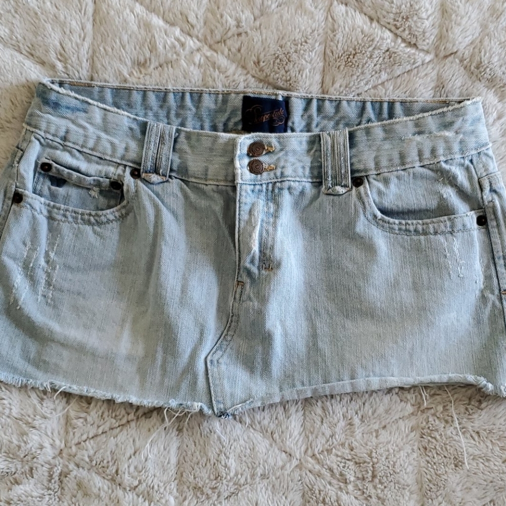 Aeropostale light blue denim miniskirt